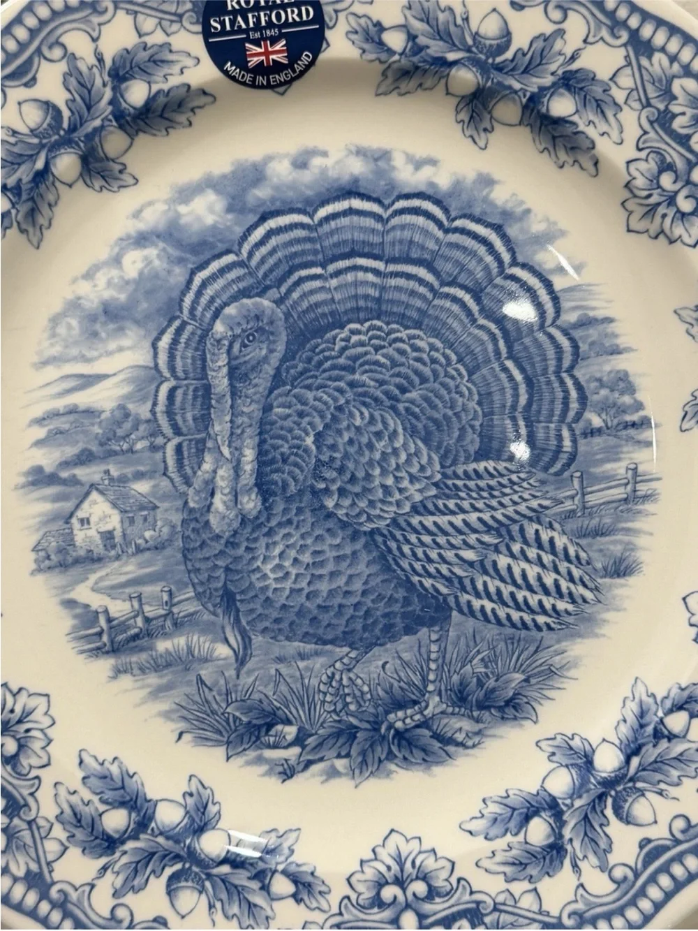 Set of 4 Royal Stafford Blue Turkey 10 1/2